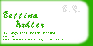 bettina mahler business card